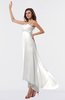 ColsBM Libby Cloud White Romantic Empire Chiffon Tea Length Ruffles Bridesmaid Dresses