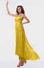 ColsBM Libby Lemon Curry Romantic Empire Chiffon Tea Length Ruffles Bridesmaid Dresses