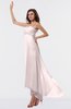 ColsBM Libby Light Pink Romantic Empire Chiffon Tea Length Ruffles Bridesmaid Dresses