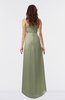 ColsBM Libby Moss Green Romantic Empire Chiffon Tea Length Ruffles Bridesmaid Dresses