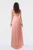 ColsBM Libby Peach Romantic Empire Chiffon Tea Length Ruffles Bridesmaid Dresses