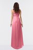 ColsBM Libby Watermelon Romantic Empire Chiffon Tea Length Ruffles Bridesmaid Dresses