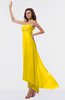 ColsBM Libby Yellow Romantic Empire Chiffon Tea Length Ruffles Bridesmaid Dresses