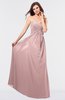 ColsBM Danica Silver Pink Simple Sheath Sweetheart Backless Floor Length Pleated Bridesmaid Dresses