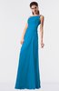 ColsBM Moriah Cornflower Blue Simple Sheath Sleeveless Chiffon Floor Length Sequin Bridesmaid Dresses