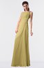 ColsBM Moriah Gold Simple Sheath Sleeveless Chiffon Floor Length Sequin Bridesmaid Dresses
