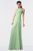 ColsBM Moriah Light Green Simple Sheath Sleeveless Chiffon Floor Length Sequin Bridesmaid Dresses