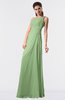 ColsBM Moriah Sage Green Simple Sheath Sleeveless Chiffon Floor Length Sequin Bridesmaid Dresses