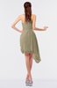 ColsBM June Candied Ginger Hawaiian A-line One Shoulder Chiffon Pleated Bridesmaid Dresses