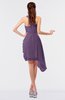 ColsBM June Chinese Violet Hawaiian A-line One Shoulder Chiffon Pleated Bridesmaid Dresses