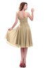 ColsBM Marina Apricot Gelato Informal Zipper Chiffon Knee Length Sequin Bridesmaid Dresses