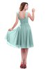 ColsBM Marina Blue Glass Informal Zipper Chiffon Knee Length Sequin Bridesmaid Dresses