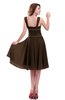 ColsBM Marina Chocolate Brown Informal Zipper Chiffon Knee Length Sequin Bridesmaid Dresses