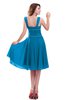 ColsBM Marina Cornflower Blue Informal Zipper Chiffon Knee Length Sequin Bridesmaid Dresses