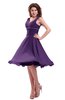 ColsBM Marina Dark Purple Informal Zipper Chiffon Knee Length Sequin Bridesmaid Dresses