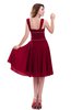 ColsBM Marina Dark Red Informal Zipper Chiffon Knee Length Sequin Bridesmaid Dresses