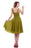 ColsBM Marina Golden Olive Informal Zipper Chiffon Knee Length Sequin Bridesmaid Dresses