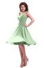 ColsBM Marina Light Green Informal Zipper Chiffon Knee Length Sequin Bridesmaid Dresses