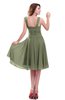ColsBM Marina Moss Green Informal Zipper Chiffon Knee Length Sequin Bridesmaid Dresses