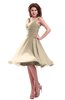 ColsBM Marina Novelle Peach Informal Zipper Chiffon Knee Length Sequin Bridesmaid Dresses