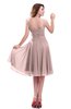ColsBM Marina Pastel Pink Informal Zipper Chiffon Knee Length Sequin Bridesmaid Dresses