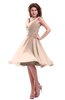ColsBM Marina Peach Puree Informal Zipper Chiffon Knee Length Sequin Bridesmaid Dresses