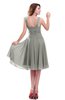 ColsBM Marina Platinum Informal Zipper Chiffon Knee Length Sequin Bridesmaid Dresses