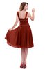 ColsBM Marina Rust Informal Zipper Chiffon Knee Length Sequin Bridesmaid Dresses