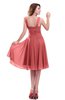 ColsBM Marina Shell Pink Informal Zipper Chiffon Knee Length Sequin Bridesmaid Dresses