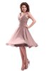 ColsBM Marina Silver Pink Informal Zipper Chiffon Knee Length Sequin Bridesmaid Dresses