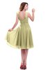 ColsBM Marina Soft Yellow Informal Zipper Chiffon Knee Length Sequin Bridesmaid Dresses