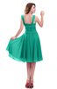 ColsBM Marina Viridian Green Informal Zipper Chiffon Knee Length Sequin Bridesmaid Dresses