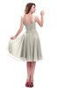 ColsBM Marina Whisper White Informal Zipper Chiffon Knee Length Sequin Bridesmaid Dresses
