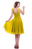 ColsBM Marina Yellow Informal Zipper Chiffon Knee Length Sequin Bridesmaid Dresses