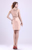 ColsBM Myra Coral Pink Modest Column Sleeveless Taffeta Ruching Graduation Dresses