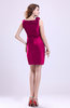 ColsBM Myra Hot Pink Modest Column Sleeveless Taffeta Ruching Graduation Dresses