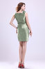 ColsBM Myra Smoke Green Modest Column Sleeveless Taffeta Ruching Graduation Dresses