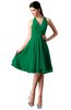ColsBM Holly Green Simple A-line Sleeveless Zipper Chiffon Graduation Dresses
