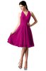 ColsBM Holly Hot Pink Simple A-line Sleeveless Zipper Chiffon Graduation Dresses