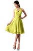 ColsBM Holly Pale Yellow Simple A-line Sleeveless Zipper Chiffon Graduation Dresses
