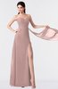 ColsBM Vivian Blush Pink Modern A-line Sleeveless Backless Split-Front Bridesmaid Dresses