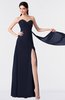 ColsBM Vivian Dark Sapphire Modern A-line Sleeveless Backless Split-Front Bridesmaid Dresses