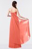 ColsBM Vivian Fusion Coral Modern A-line Sleeveless Backless Split-Front Bridesmaid Dresses