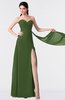 ColsBM Vivian Garden Green Modern A-line Sleeveless Backless Split-Front Bridesmaid Dresses
