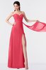 ColsBM Vivian Guava Modern A-line Sleeveless Backless Split-Front Bridesmaid Dresses