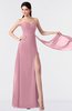 ColsBM Vivian Light Coral Modern A-line Sleeveless Backless Split-Front Bridesmaid Dresses