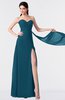ColsBM Vivian Moroccan Blue Modern A-line Sleeveless Backless Split-Front Bridesmaid Dresses