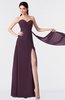 ColsBM Vivian Plum Modern A-line Sleeveless Backless Split-Front Bridesmaid Dresses