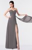 ColsBM Vivian Ridge Grey Modern A-line Sleeveless Backless Split-Front Bridesmaid Dresses