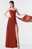 ColsBM Vivian Rust Modern A-line Sleeveless Backless Split-Front Bridesmaid Dresses